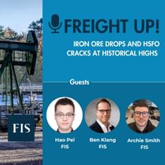 Iron ore drops and HSFO cracks at historical highs