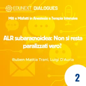 [02] ALR subaracnoidea: Non si resta paralizzati vero?