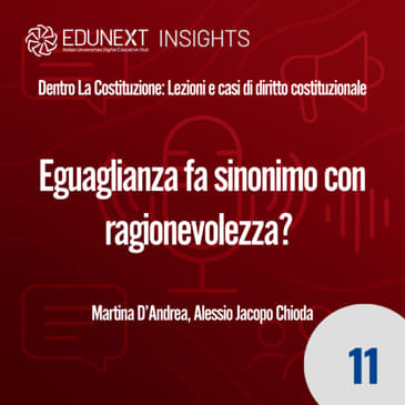 [11] Eguaglianza fa sinonimo con ragionevolezza?