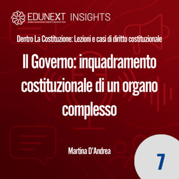 [07] Il Governo: inquadramento costituzionale di un organo complesso