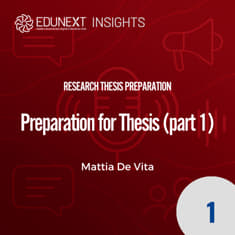[01] Preparation for Thesis (part 1)