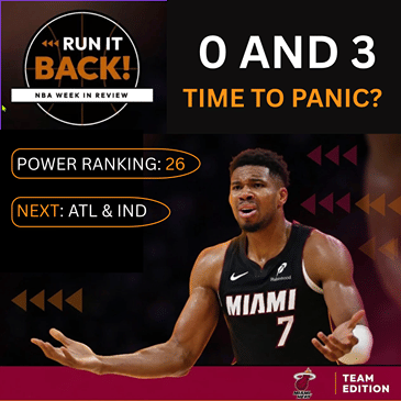 Miami Heat 0 and 3: Should Giannis and the Heat Panic Yet?