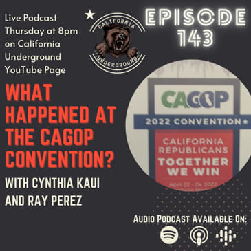 Episode 143 - What Happened at the CAGOP Convention? (with guest Cynthia Kaui and Ray Perez)