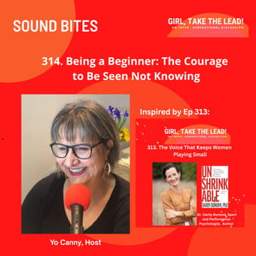 314. SOUND BITE: Being a Beginner: The Courage to Be Seen Not Knowing