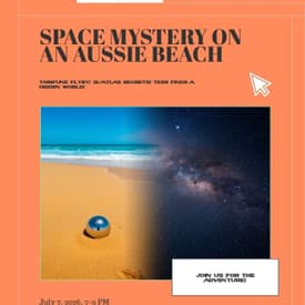 Beach Mystery, Asteroid Close Encounter, and the Cosmic Dance of Ancient Comets