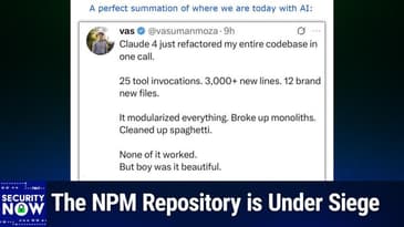 SN 1030: Internet Foreground Radiation - The NPM Repository is Under Siege
