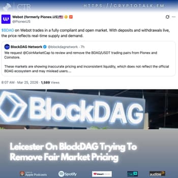 Leicester On #BlockDAG Trying To Remove Fair Market Pricing (OOC)