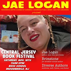 Central Jersey Book Festival Nov. 16, 2024, with Jae Logan and Brimstone