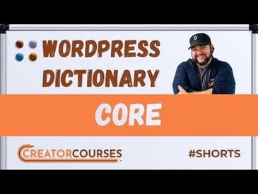 What is WordPress Core? (WordPress Dictionary) #shorts