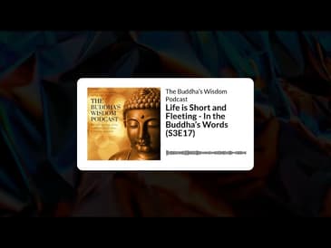 Life is Short and Fleeting - In the Buddha’s Words (S3E17) | The Buddha’s Wisdom Podcast