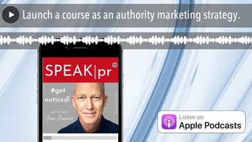 Launch a course as an authority marketing strategy.