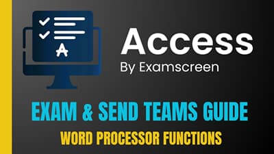 ACCESS BY EXAMSCREEN: WORD PROCESSOR FUNCTIONS