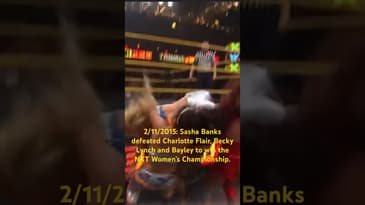 2/11/2015: Sasha Banks vs Charlotte Flair vs Becky Lynch vs Bayley for the NXT Women’s Championship.