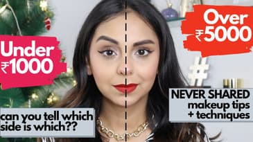 The *ULTIMATE MAKEUP BATTLE* - Drugstore V/S Luxury Makeup - Half Face Face Off! 🎨