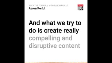 "F!!ck the Formula" with Aaron Perlut  - a trailer.