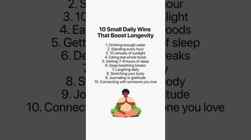 10 Small Daily Wins That Boost Longevity #longevity #longevitytips #healthyaging