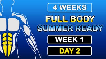 30 DAY Beginner Full Body Program – Summer Ready | Week 1 Day 2 – Abs Muscle Focus Workout  #p4p