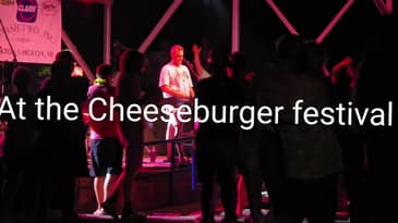 Party time at the Cheeseburger festival in Caseville Michigan. 