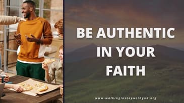 Be Authentic in Your Faith