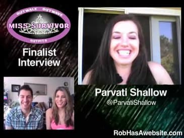 Parvati Shallow Finalist Interview for Miss Surviovr