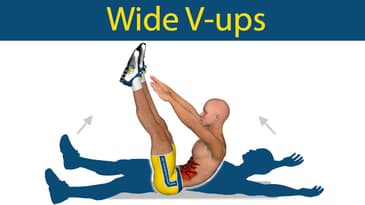 Six Pack Abs Series: Wide V-Ups