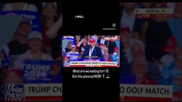 Donald Trump challenges Joe Biden to golf match - giving Joe 20 strokes ⛳️🏌️