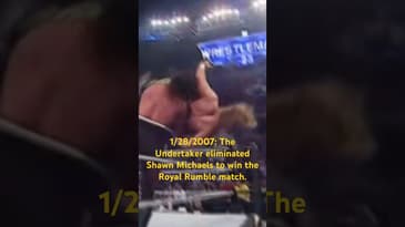 1/28/2007: The Undertaker eliminated Shawn Michaels to win the Royal Rumble match. #wwe #wrestling
