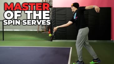 Porter Barr One Handed Spin Serve in Slow Motion