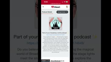 Exciting news! Part of Your Broadway World Podcast is now available on @iHeartRadio !!!