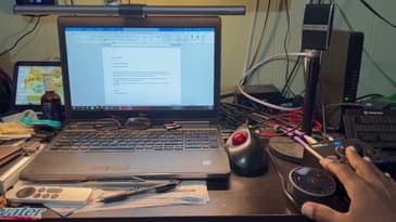 Playing around with the BenQ ScreenBar Halo LED Monitor Light and remote