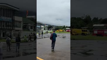 Landing in #Camiguin.  Tiny airport. #philippines #camiguinisland  #shorts #empath #cebupacific