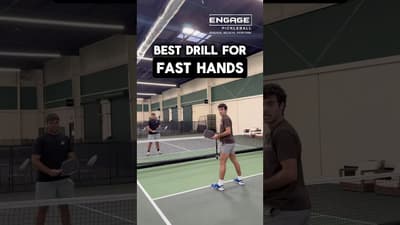 Lighting fast hands are built with this drill! #pickleballtips #pickleball