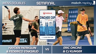 Hayden Patriquin & Federico Staksrud vs Eric Oncins & CJ Klinger at the PPA Chicago Cup | Semifinal