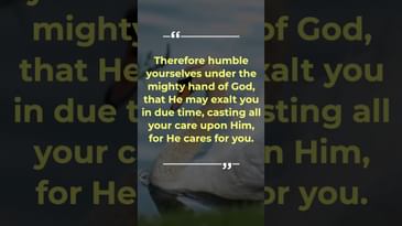 God Cares For You! - Humble Yourself Under His Hand - 1 Peter 5:6-7 #shorts Bible - Robert Woeger