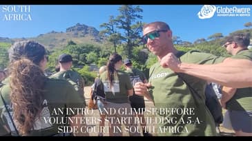An Intro. & Glimpse Before Volunteers Start Building 5-A-Side Court In South Africa