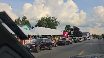 Driving around Caseville and checking on the boat.