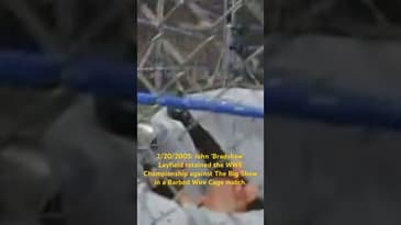 2/20/2005: JBL retained the WWE Championship against The Big Show in a Barbed Wire Cage match. #wwe