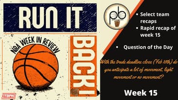 Run it Back! NBA Week in Review - Week 15