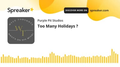 Too Many Holidays ? (made with Spreaker)