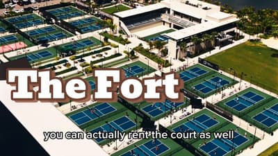 World's First Pickleball Stadium--The Fort in Fort Lauderdale, Florida.