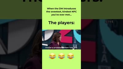 Trusting NPCs in D&D? Couldn’t be me 👀 #dnd #actualplay #memes #dndmemes #dndfunny