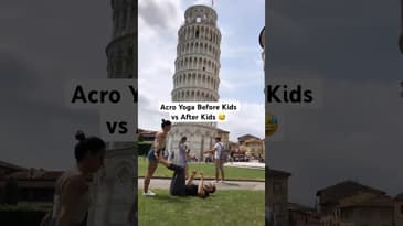 Acro Yoga Before and After Kids 😂