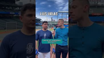 This MLB Player Is Confident In Hitting A 500 FOOT HOME RUN 😳#shorts #baseball #mariners #pnw