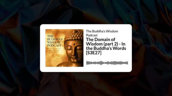 The Domain of Wisdom (part 2) - In the Buddha’s Words [S3E27] | The Buddha’s Wisdom Podcast