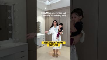 INDIAN WEDDING GUEST GRWM (ft hyper baby 👶) #MomLifeWithAC #GRWAanam