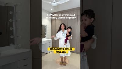 INDIAN WEDDING GUEST GRWM (ft hyper baby 👶) #MomLifeWithAC #GRWAanam