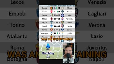 #seriea #matchday #31 in #60secondsorless