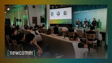 Gabriel Stengel (Rogo) and Jeff Seibert (Digits) at Breaking the Bank Summit