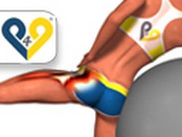 Abduzione anca con palla svizzera - Esercizi Glutei