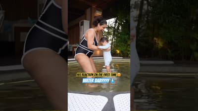 I HAVE A WATER BABYYYY 💧🩵 #momlifewithac